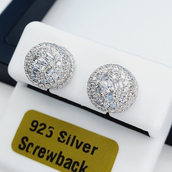 "925 Sterling Silver Cubic Zircon Earrings, UU1P7A7015 - Picture 1 of 11